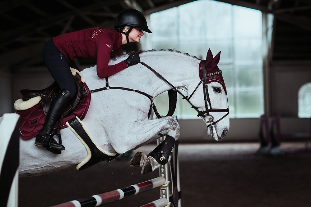 Equestrian Stockholm Classic Jump Saddle Pad - Bordeaux - Jump Saddle Pad - Kingdom Equestrian