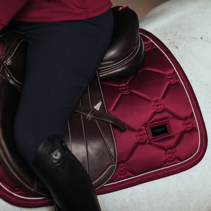 Equestrian Stockholm Classic Jump Saddle Pad - Bordeaux - Jump Saddle Pad - Kingdom Equestrian