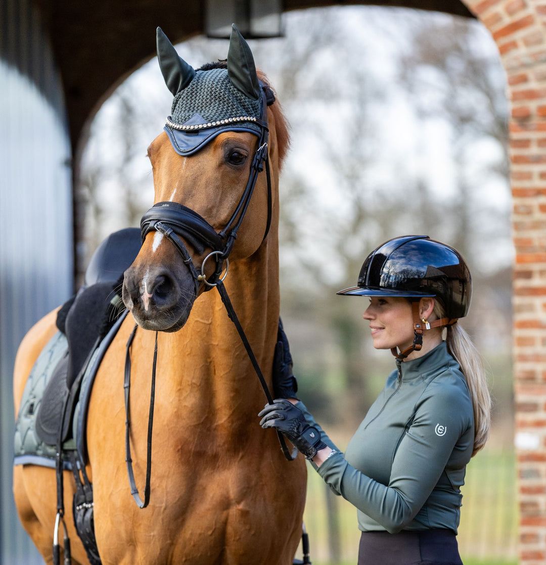 Equestrian Stockholm Fly Hood - Avenue Green - Fly Hood - Kingdom Equestrian