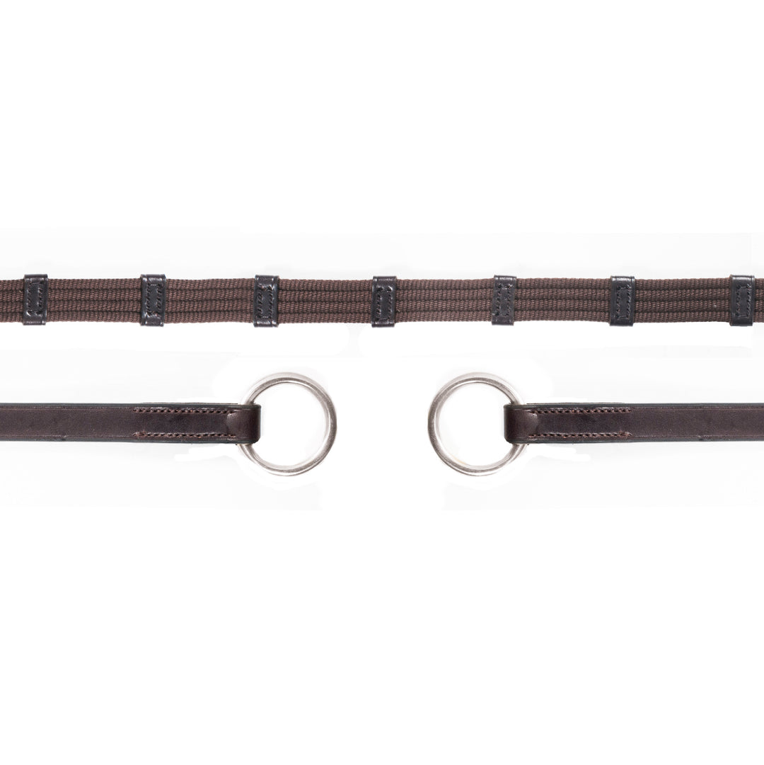 Schockemohle Classic Double Stop Ring Web Reins - Reins - Kingdom Equestrian