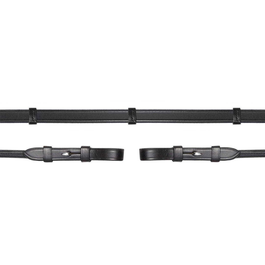 Schockemohle Leather Rolled Reins With Stops - Reins - Kingdom Equestrian