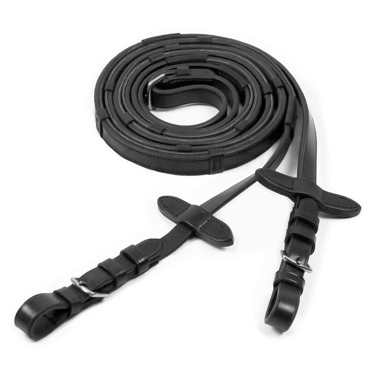 Schockemohle Half Rubber Reins With Stops - Reins - Kingdom Equestrian