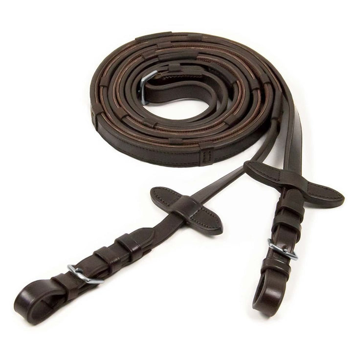 Schockemohle Half Rubber Reins With Stops - Reins - Kingdom Equestrian