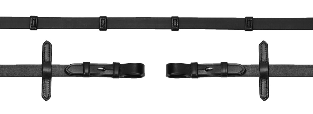 Schockemohle Soft Rubber Reins With Stops - Reins - Kingdom Equestrian