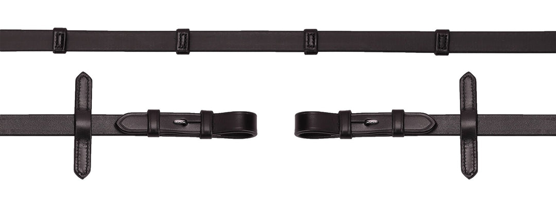 Schockemohle Soft Rubber Reins With Stops - Reins - Kingdom Equestrian