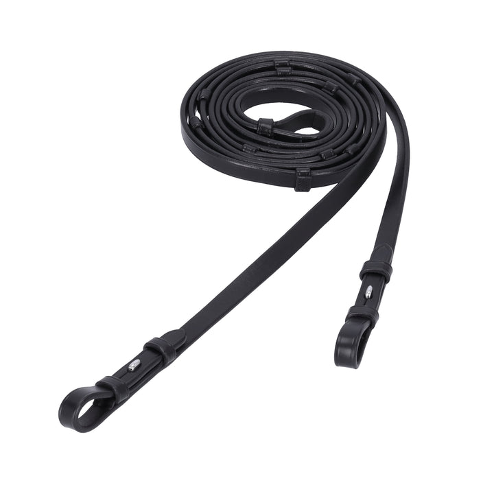 Schockemohle Plain Leather Double Bridle Reins - Hook & Stud - Reins - Kingdom Equestrian