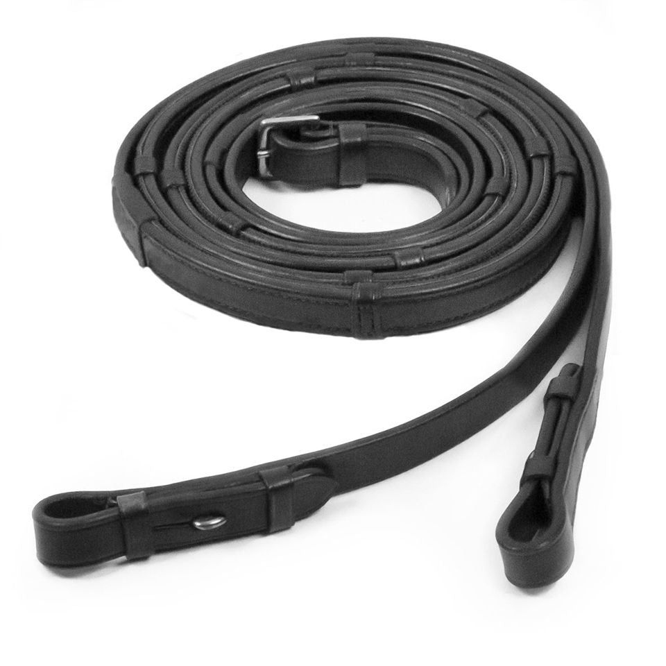 Schockemohle Hook & Stud Rubber Reins With Stops - Reins - Kingdom Equestrian