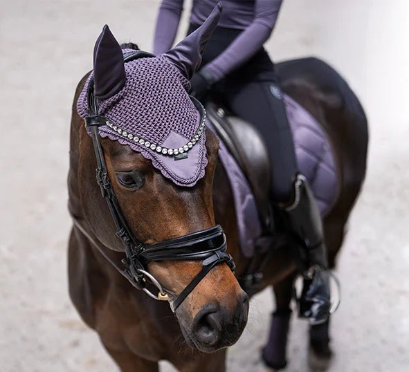 Equestrian Stockholm Fly Hood - Dark Violet - Fly Hood - Kingdom Equestrian