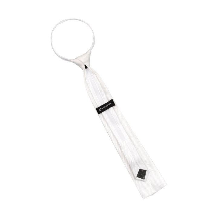 Equestro Competition Squared Honeycomb Tie - White