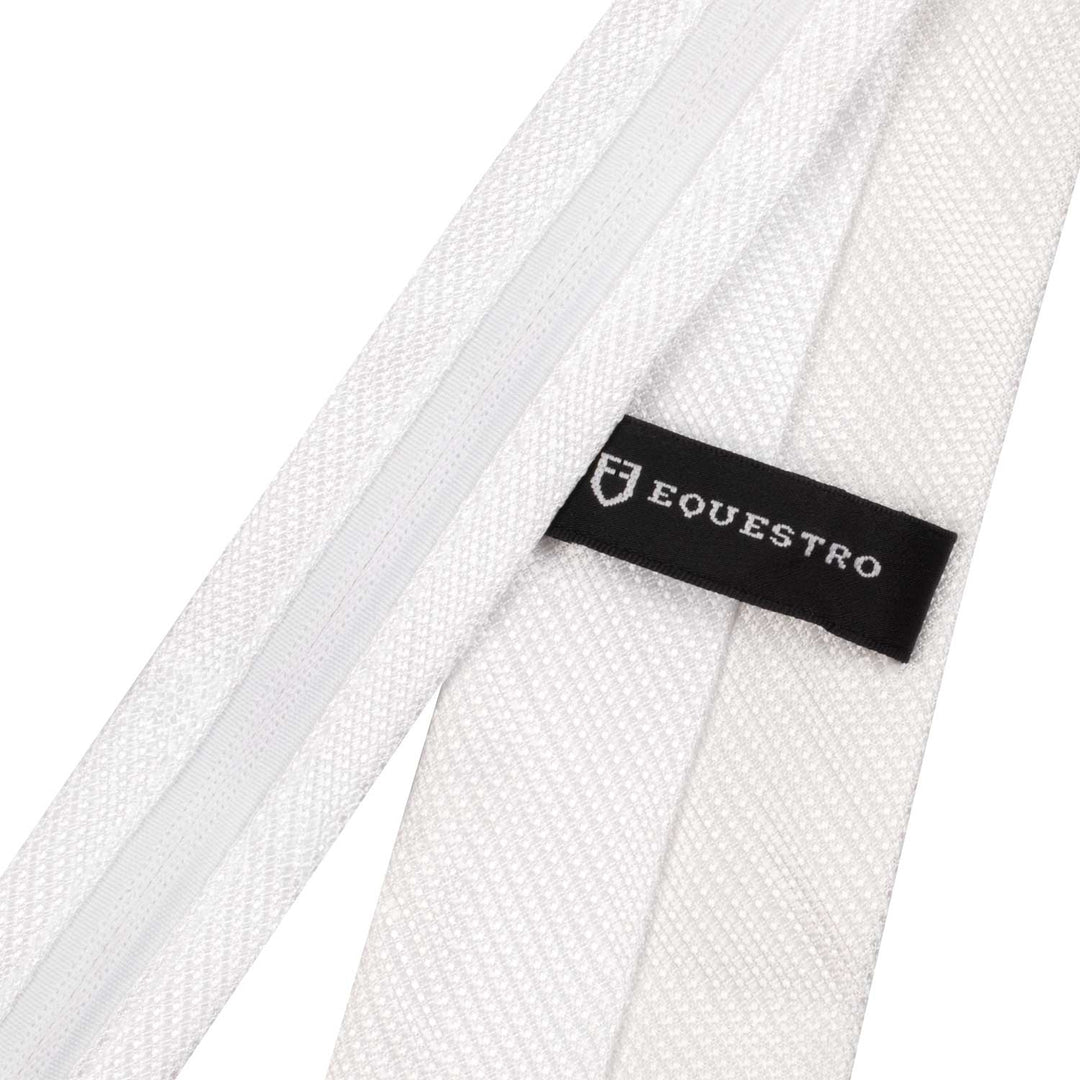 Equestro Competition Squared Honeycomb Tie - White