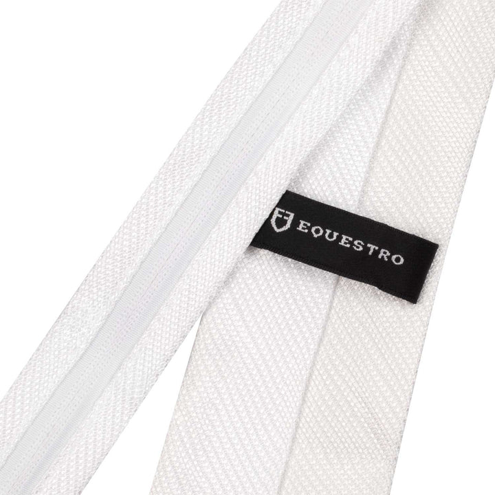 Equestro Competition Squared Honeycomb Tie - White