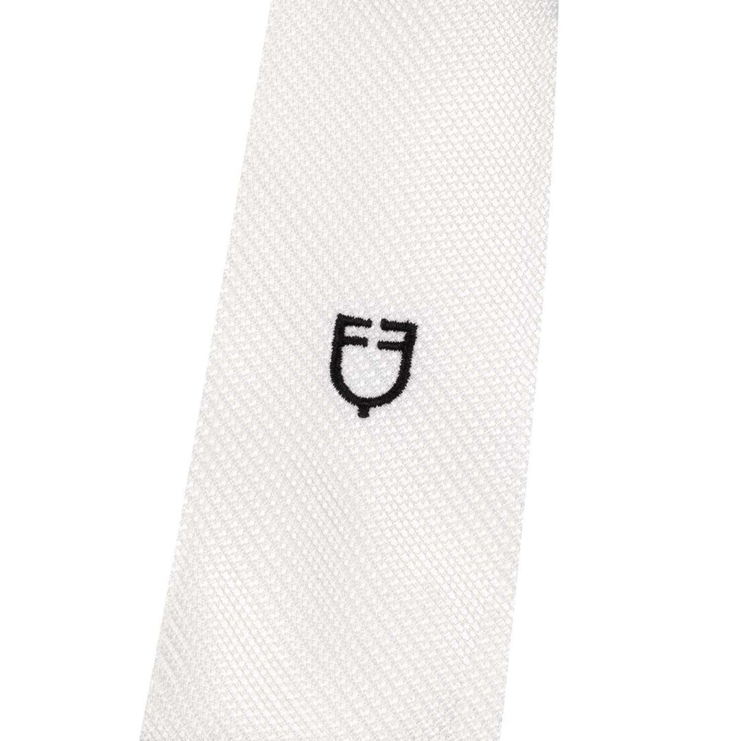 Equestro Competition Squared Honeycomb Tie - White