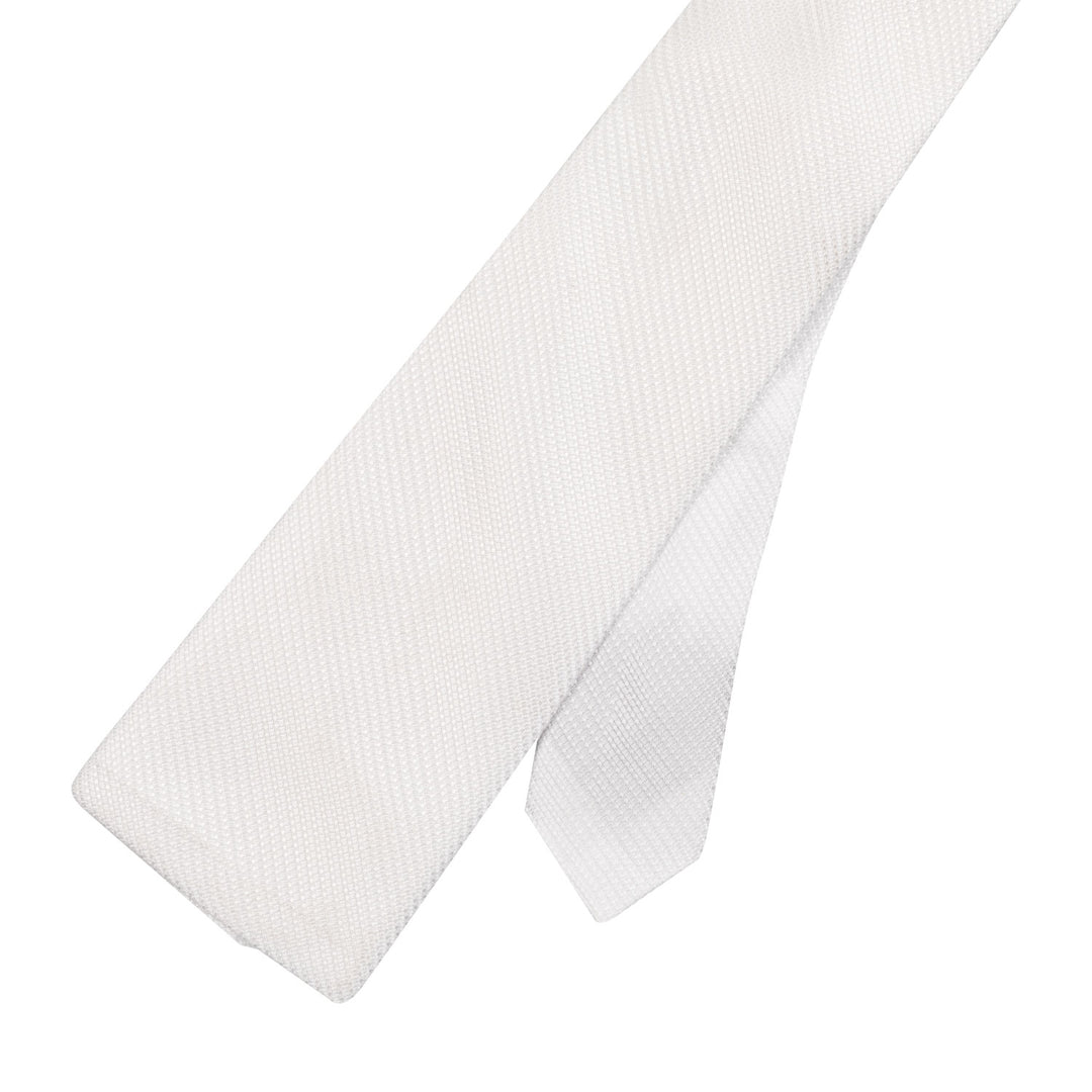 Equestro Competition Squared Honeycomb Tie - White