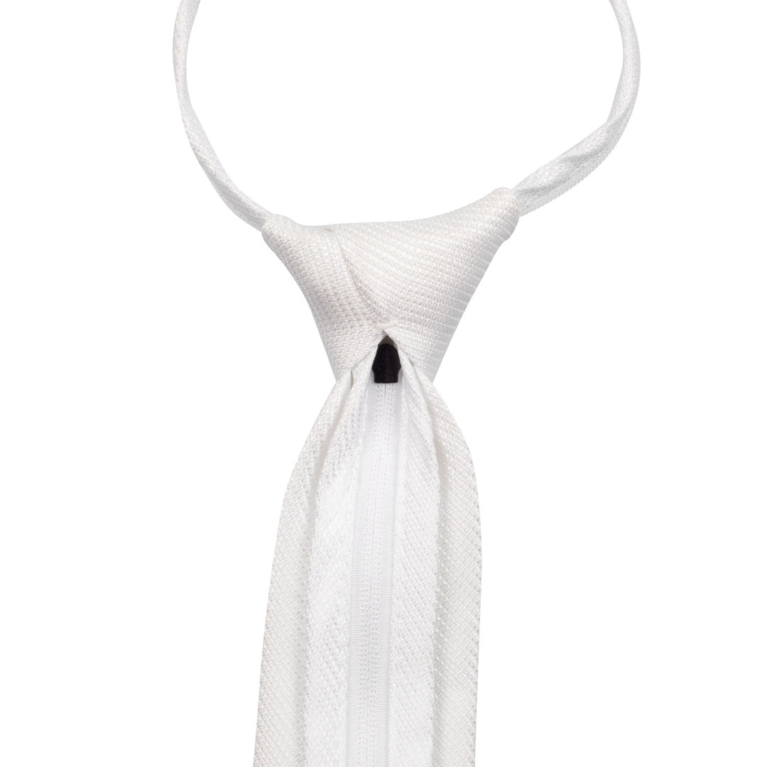 Equestro Competition Squared Honeycomb Tie - White