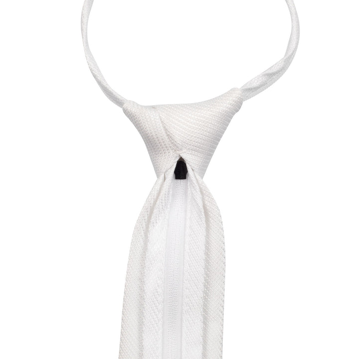 Equestro Competition Squared Honeycomb Tie - White