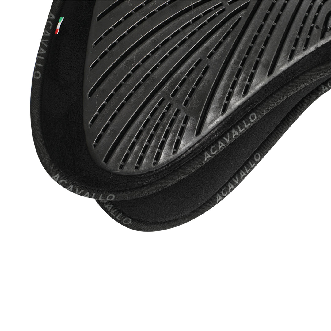 Acavallo Memory Foam Classic Gel Grip Half Pad - Close Contact - Black