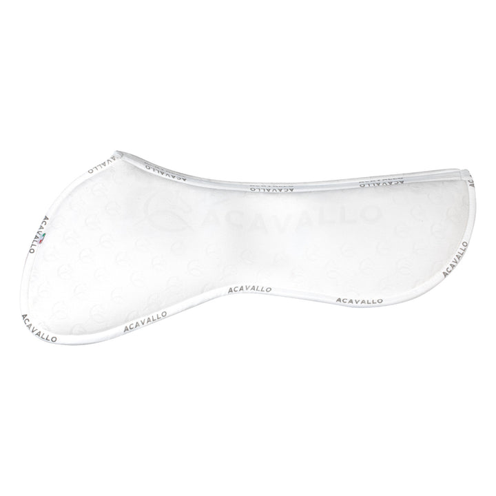 Acavallo Memory Foam 3D Spacer Silicone Grip Half Pad - Jumping - White