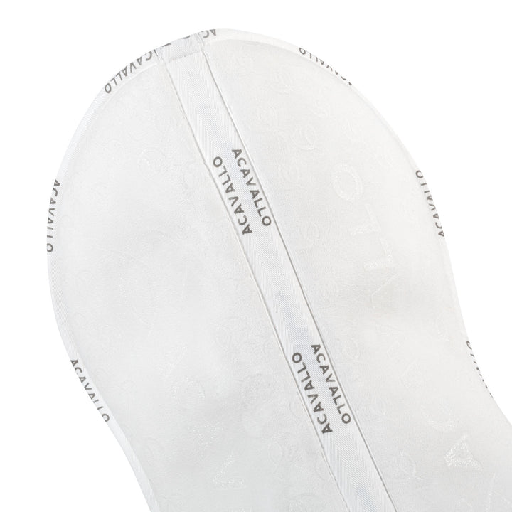 Acavallo Memory Foam 3D Spacer Silicone Grip Half Pad - Jumping - White