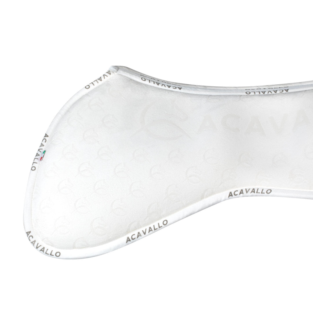 Acavallo Memory Foam 3D Spacer Silicone Grip Half Pad - Jumping - White