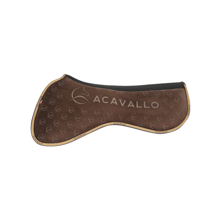 Acavallo Memory Foam 3D Spacer Silicone Grip Half Pad - Jumping - Brown