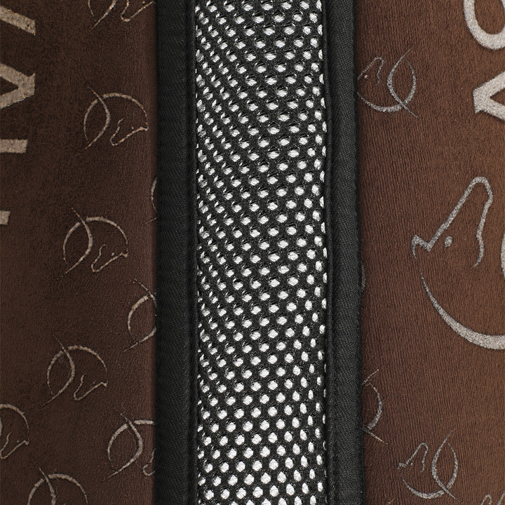 Acavallo Memory Foam 3D Spacer Silicone Grip Half Pad - Jumping - Brown