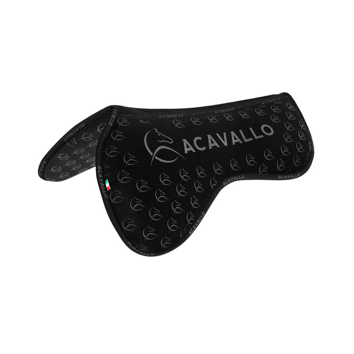 Acavallo Memory Foam 3D Spacer Silicone Grip Half Pad - Jumping - Black