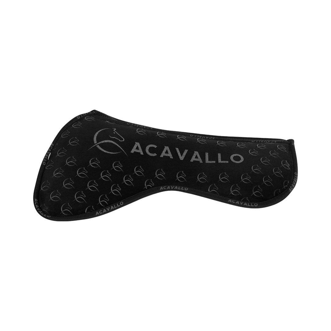 Acavallo Memory Foam 3D Spacer Silicone Grip Half Pad - Jumping - Black