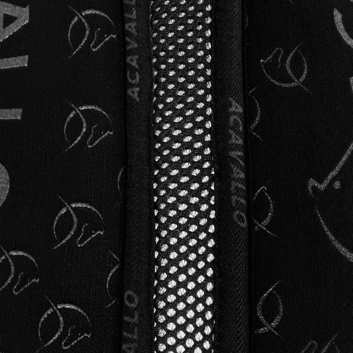 Acavallo Memory Foam 3D Spacer Silicone Grip Half Pad - Jumping - Black