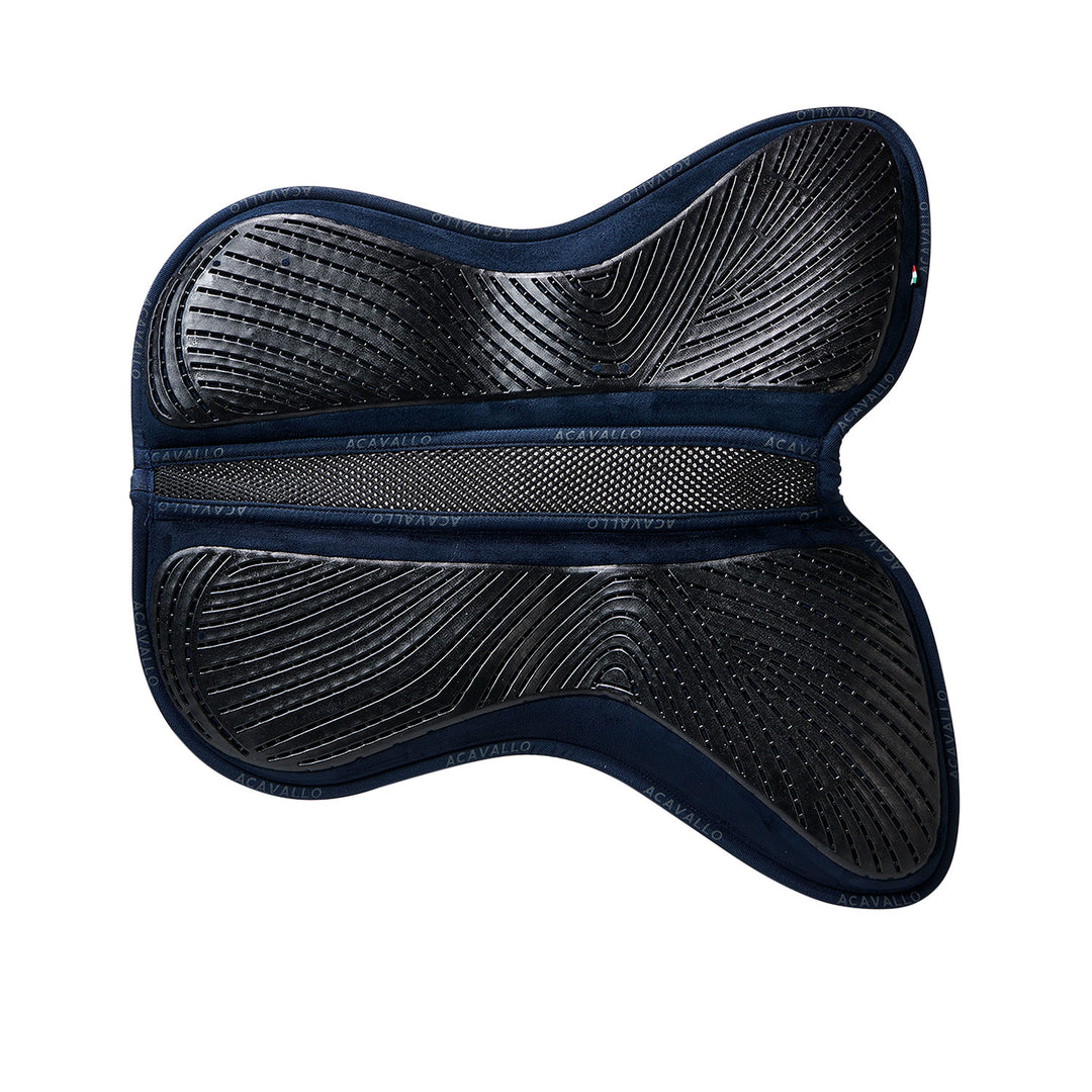 Acavallo Memory Foam 3D Spacer Double Sided Grip Half Pad - Jumping - Blue