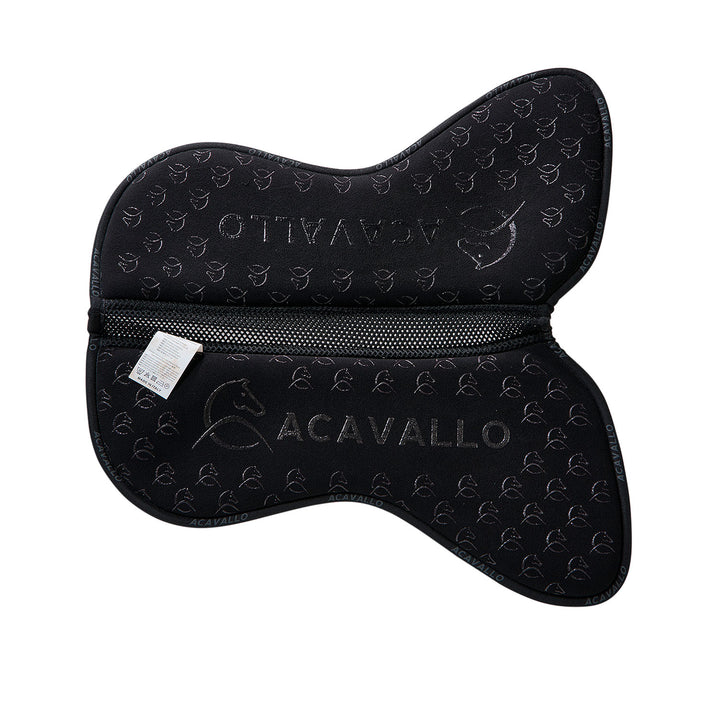 Acavallo Memory Foam 3D Spacer Double Sided Grip Half Pad - Jumping - Black