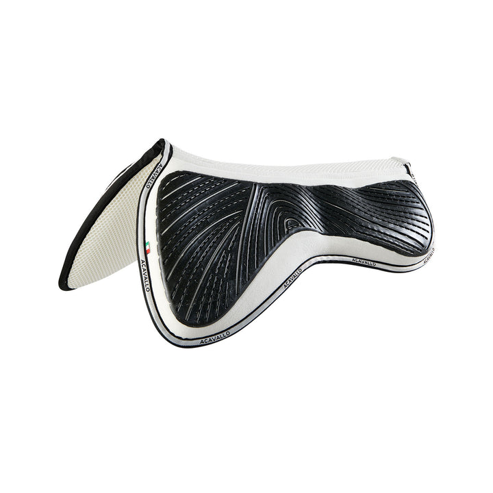 Acavallo Memory Foam 3D Spacer Gel Grip Half Pad - Jumping - White