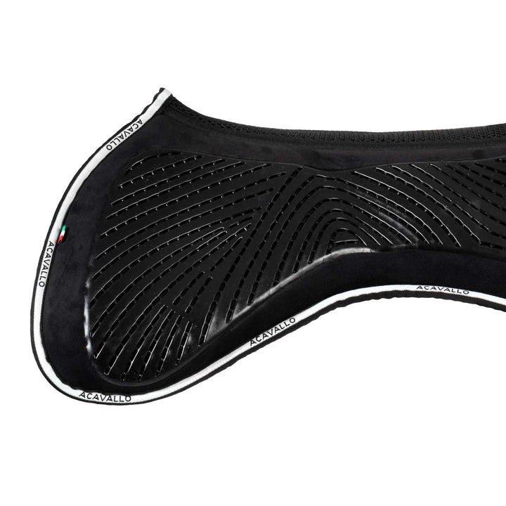 Acavallo Memory Foam 3D Spacer Gel Grip Half Pad - Jumping - Black