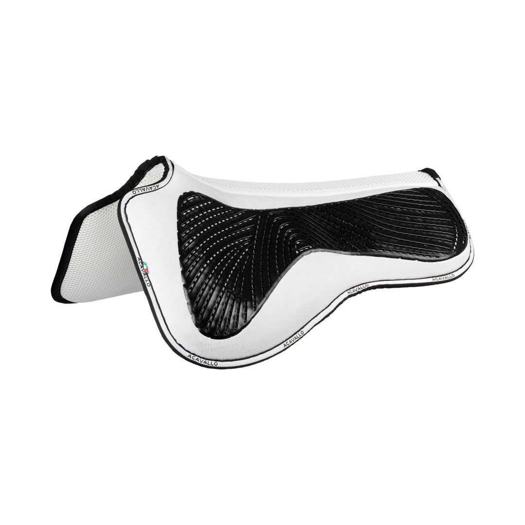 Acavallo Memory Foam 3D Spacer Gel Grip Half Pad - Dressage - White