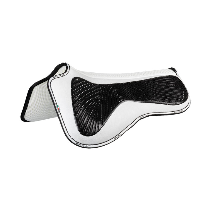 Acavallo Memory Foam 3D Spacer Gel Grip Half Pad - Dressage - White