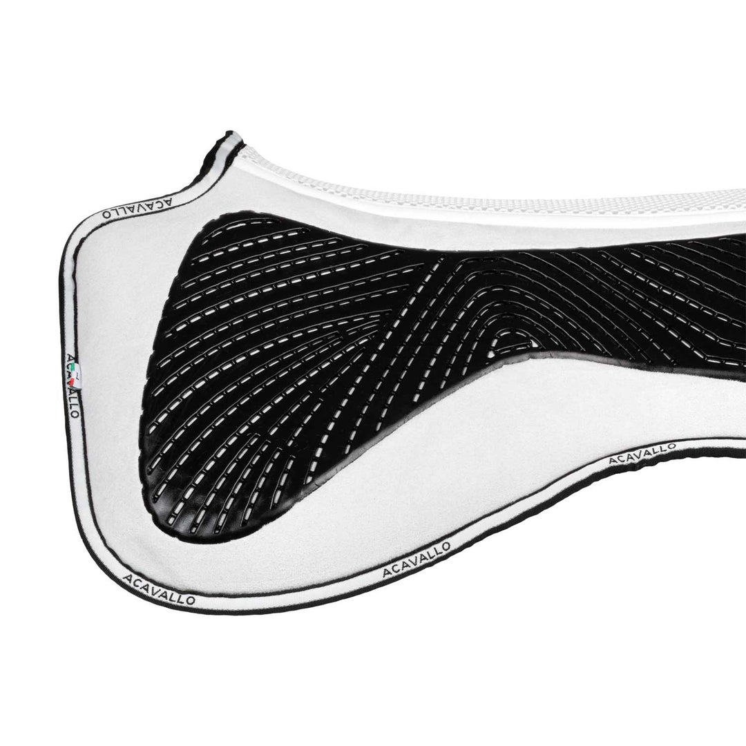 Acavallo Memory Foam 3D Spacer Gel Grip Half Pad - Dressage - White