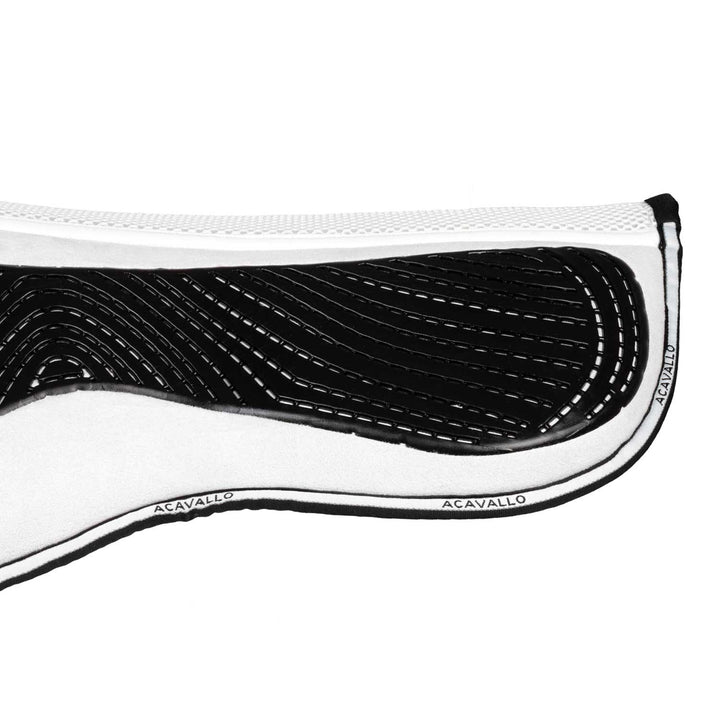 Acavallo Memory Foam 3D Spacer Gel Grip Half Pad - Dressage - White