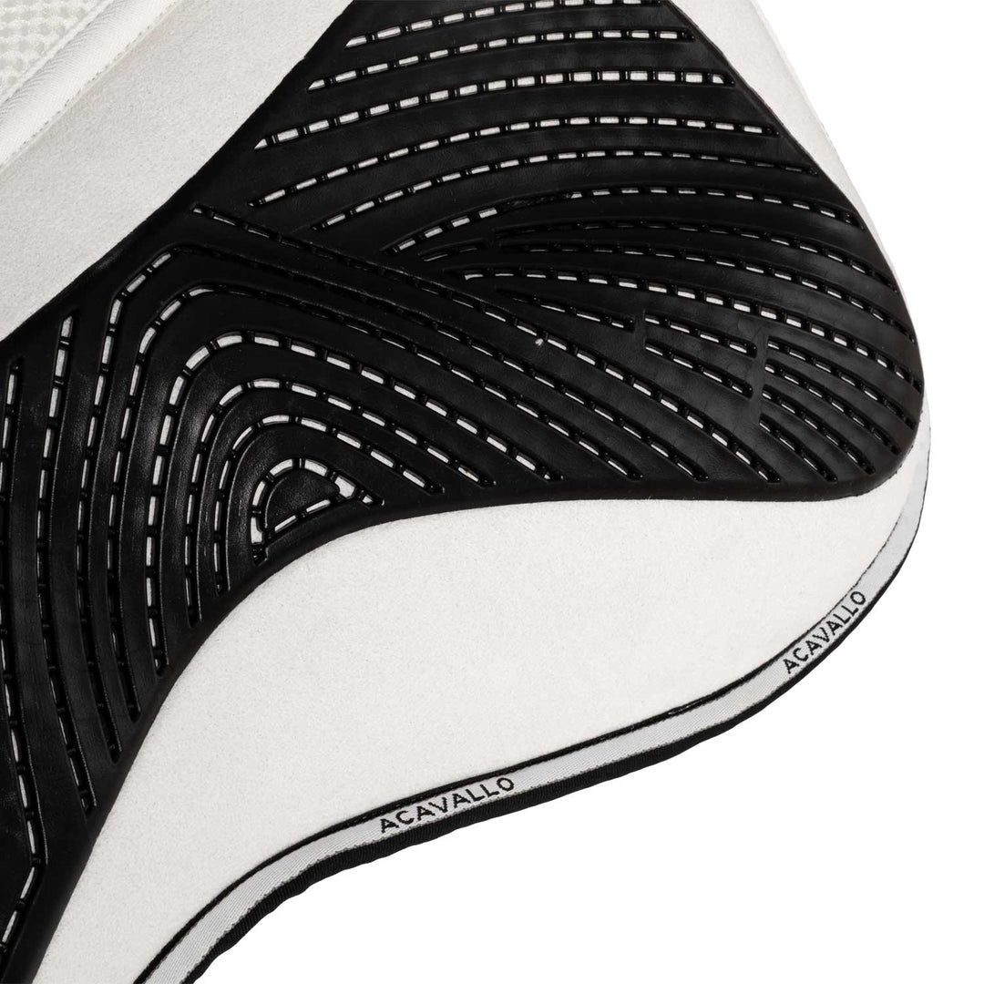 Acavallo Memory Foam 3D Spacer Gel Grip Half Pad - Dressage - White