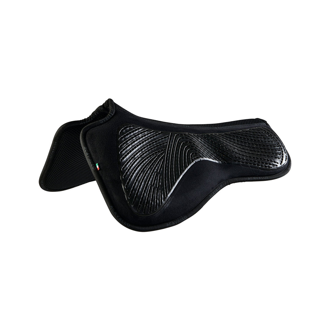 Acavallo Memory Foam 3D Spacer Gel Grip Half Pad - Dressage - Black