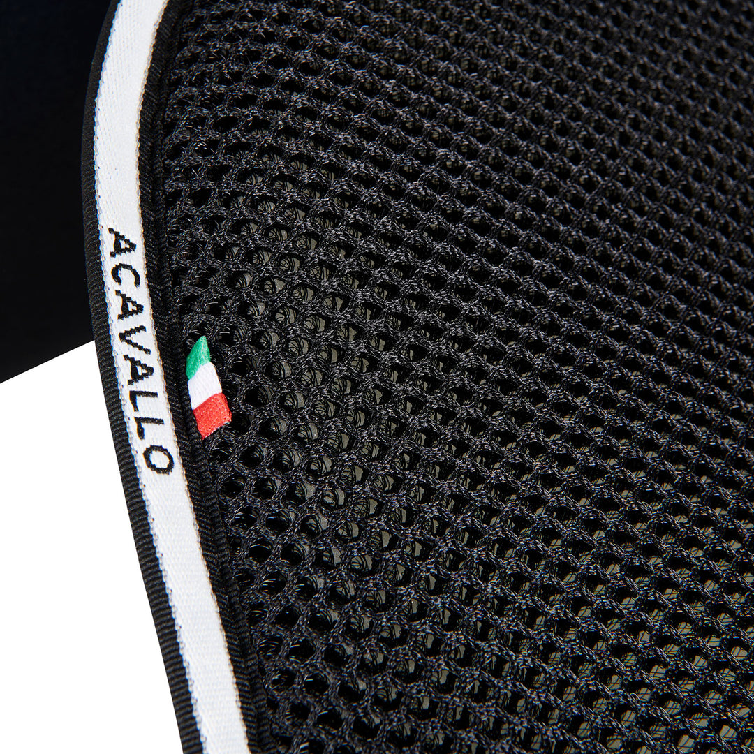 Acavallo Memory Foam 3D Spacer Microfleece Half Pad - Jumping - Black