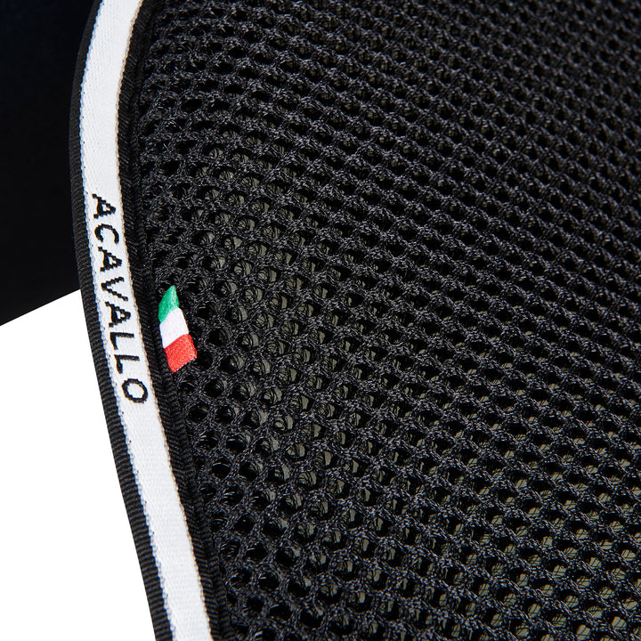 Acavallo Memory Foam 3D Spacer Microfleece Half Pad - Jumping - Black