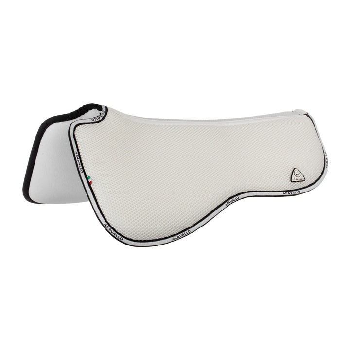 Acavallo Memory Foam 3D Spacer Microfleece Half Pad - Dressage - White