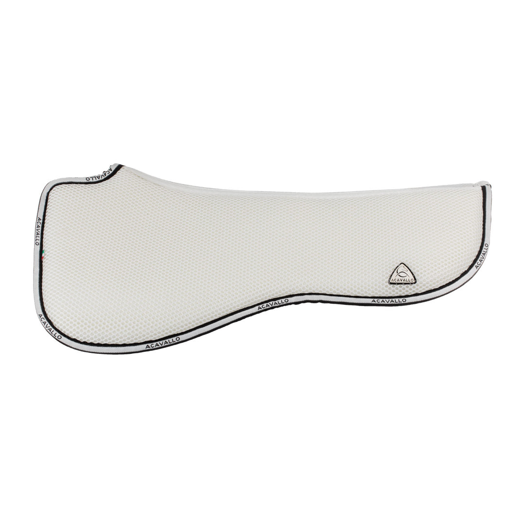 Acavallo Memory Foam 3D Spacer Microfleece Half Pad - Dressage - White