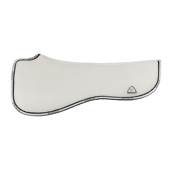 Acavallo Memory Foam 3D Spacer Microfleece Half Pad - Dressage - White
