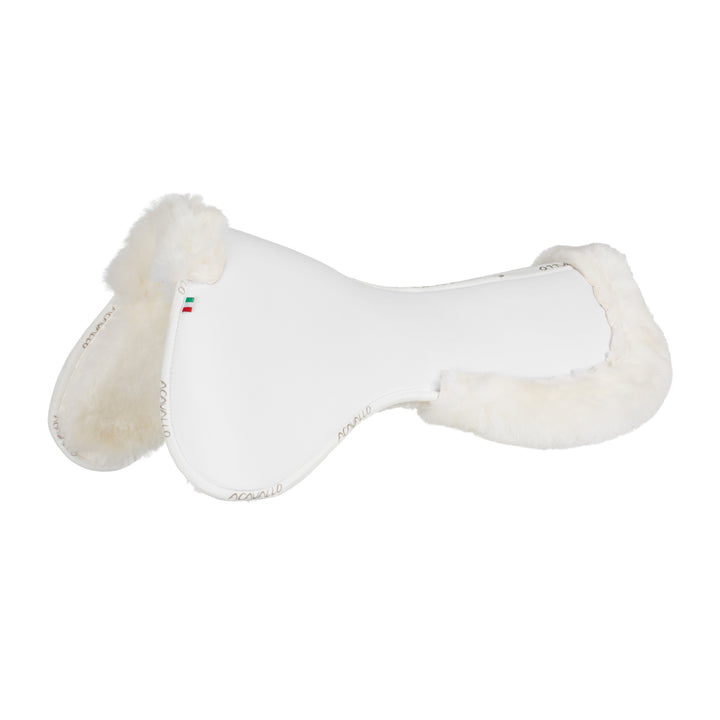 Acavallo Memory Foam Sheepskin Classic Full Half Pad - White / White