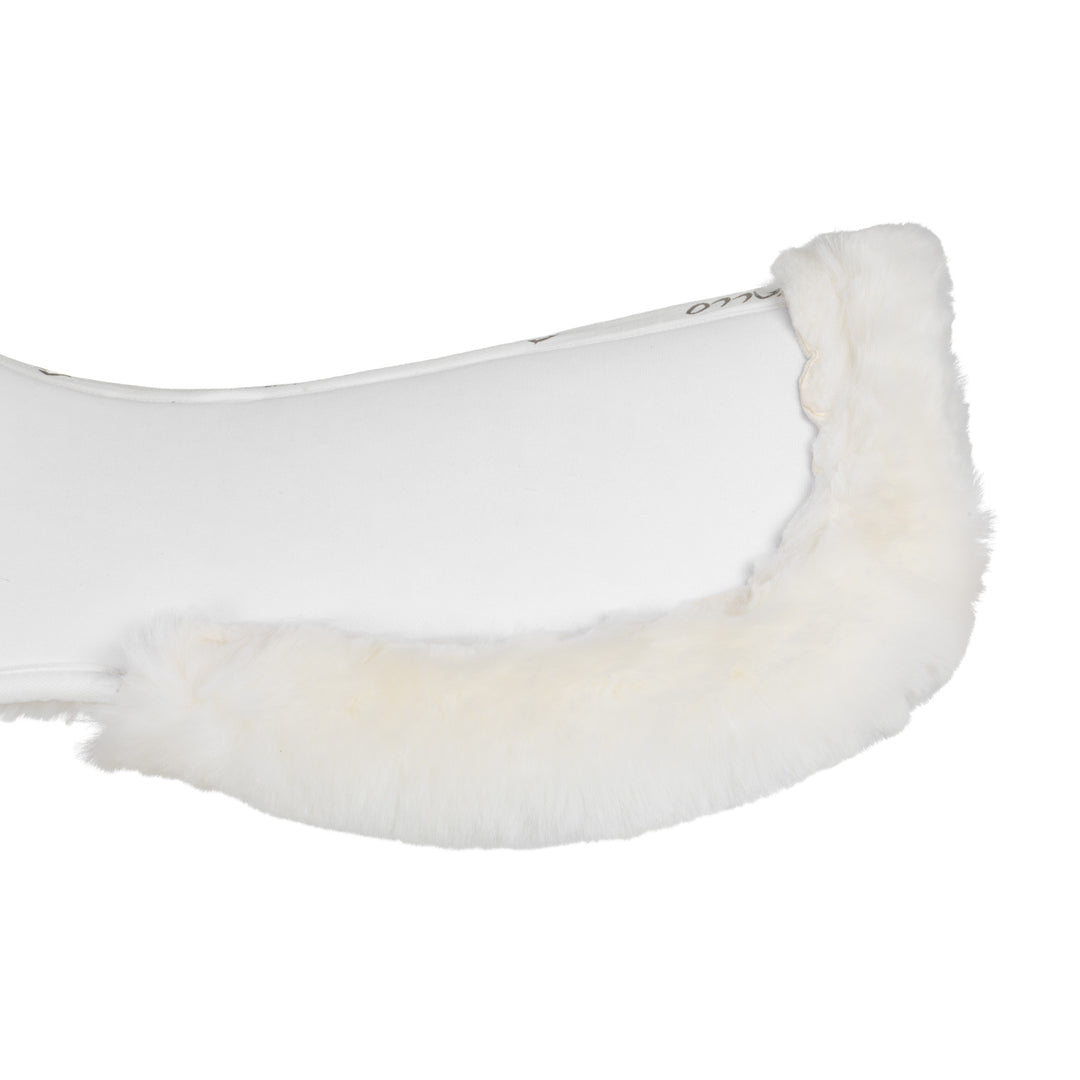 Acavallo Memory Foam Sheepskin Classic Full Half Pad - White / White