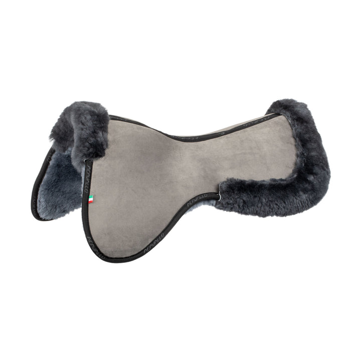 Acavallo Memory Foam Sheepskin Classic Full Half Pad - Grey / Grey