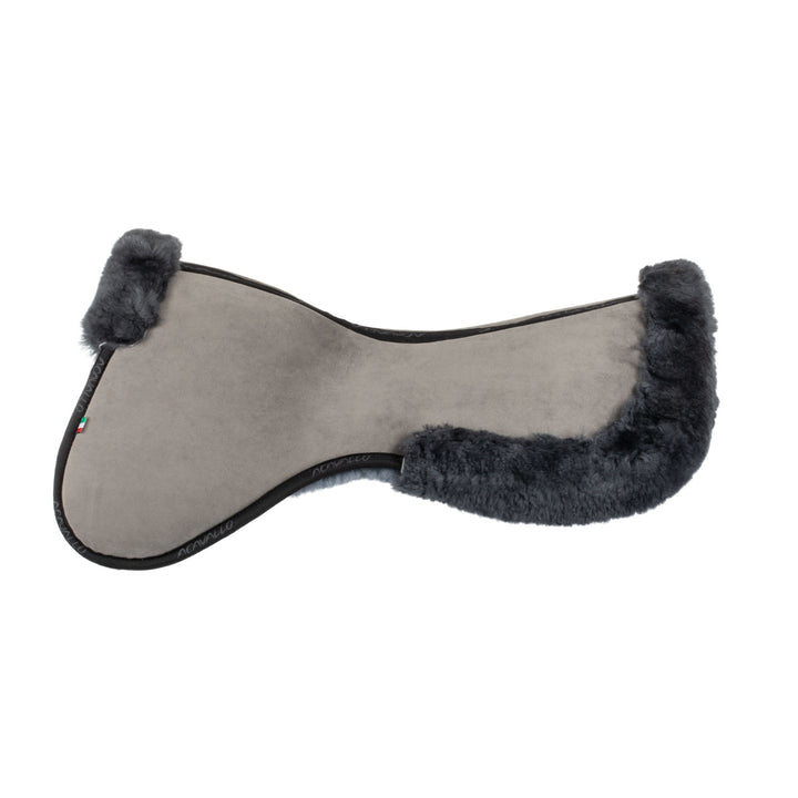 Acavallo Memory Foam Sheepskin Classic Full Half Pad - Grey / Grey