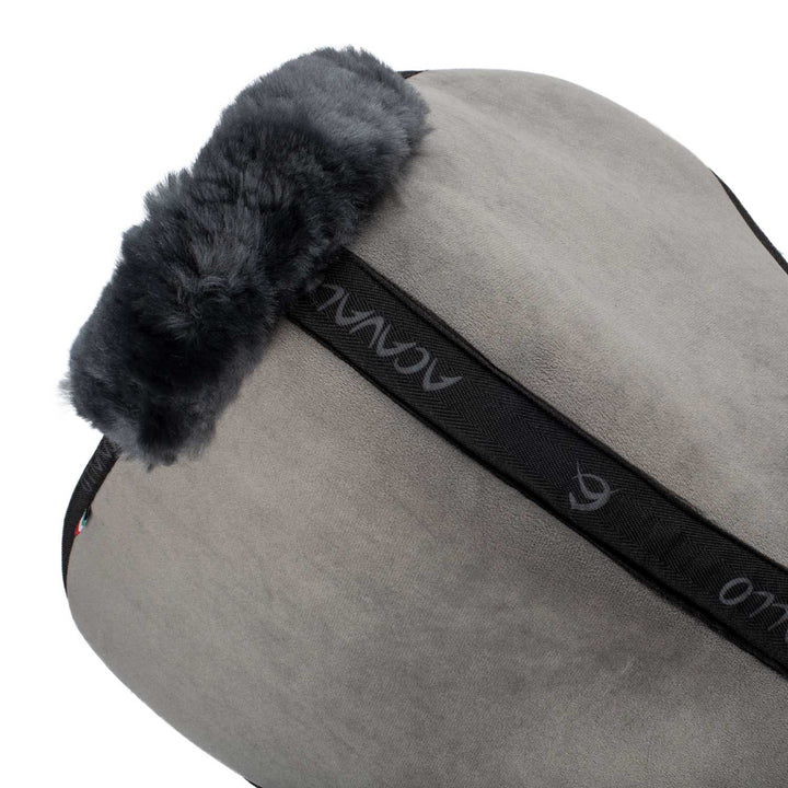 Acavallo Memory Foam Sheepskin Classic Full Half Pad - Grey / Grey