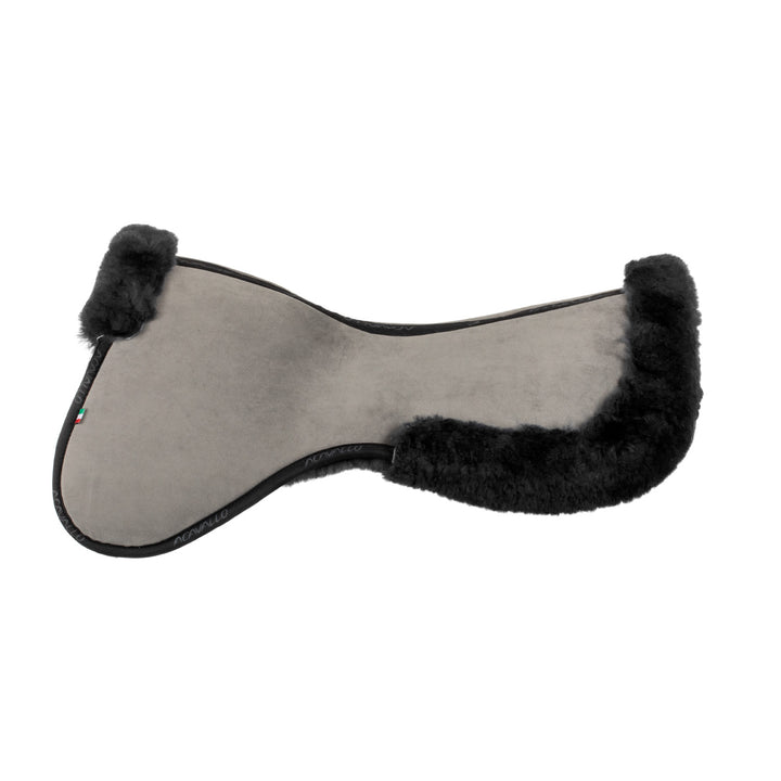 Acavallo Memory Foam Sheepskin Classic Full Half Pad - Grey / Black