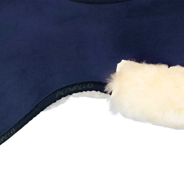 Acavallo Memory Foam Sheepskin Classic Full Half Pad - Blue / Natural